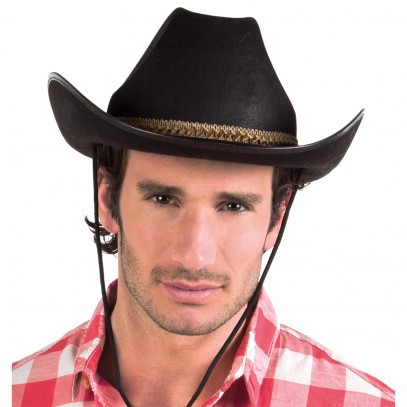 Edler Rodeo Cowboy Hut schwarz