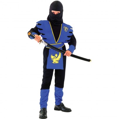 Elite Ninja Krieger Kinderkostüm blau