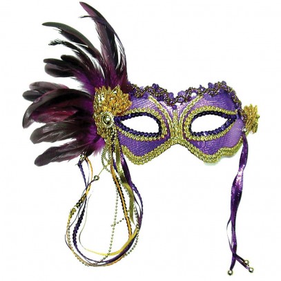 Venezianische Augenmaske Mystic Violett
