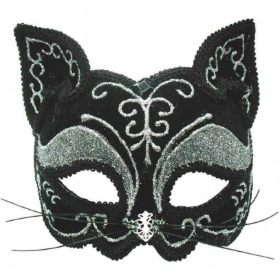 Elegante Edel Katzen Maske 