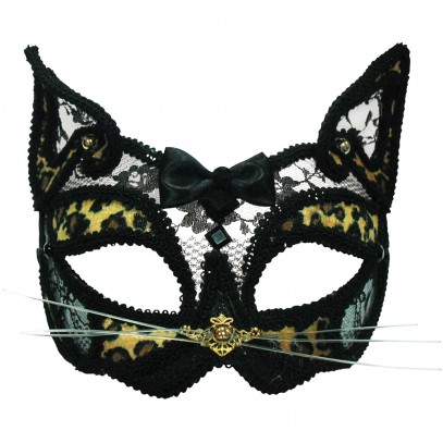 Leo Cat Maske schwarz