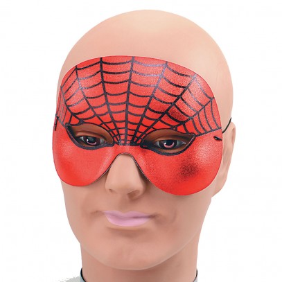 Spinnennetz Domino Maske rot