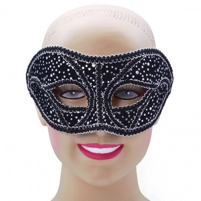 Maske Esmeralda schwarz-silber