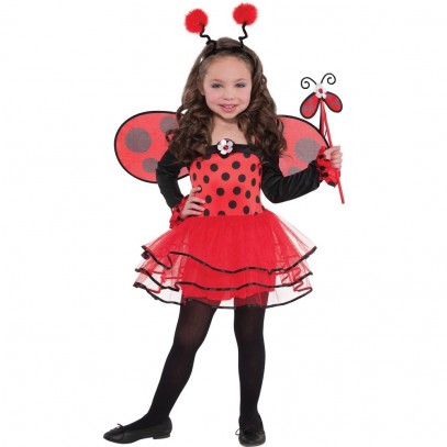 Zauberhaftes Marienkäfer Kostüm für Mädchen