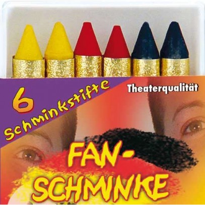 Fanschminke Schwarz-rot-gold
