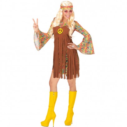 Fetziges Hippie Girl Kostüm für Damen 1