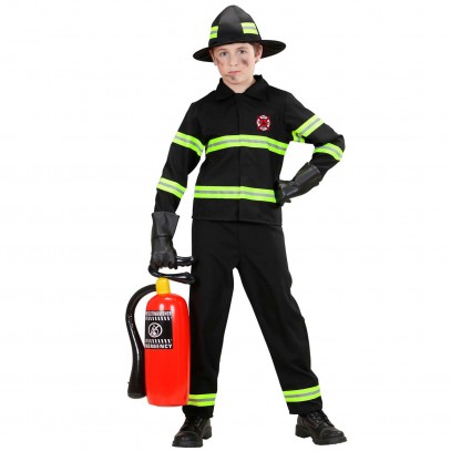 Feuerwehr Kinderkostüm schwarz 1