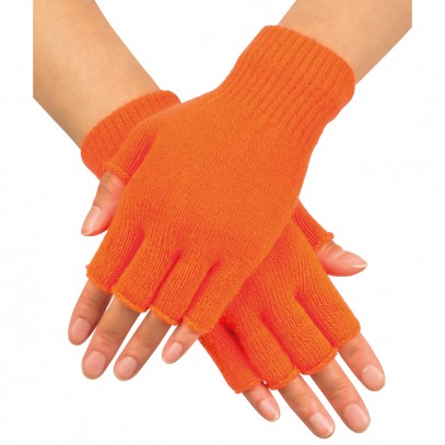 Fingerlose Handschuhe neon-orange