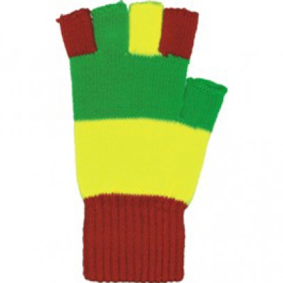 Fingerlose Handschuhe rot-gelb-grün