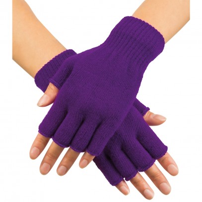 Fingerlose Handschuhe violett