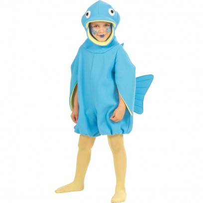 Fisch Kostüm in blau für Kinder