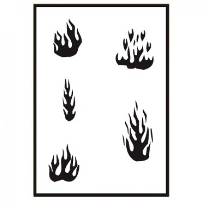 Airbrush Schablonen Set Flammen 1 