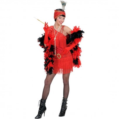 Flapper Girl Charleston Kostüm rot 