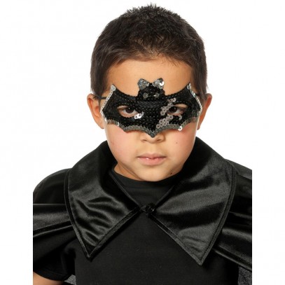 Fledermaus Pailletten-Maske für Kinder 