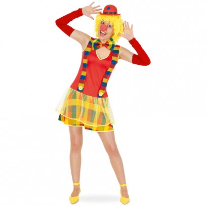 Flippiges Clowns Kostüm für Damen