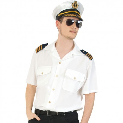 Flying Captain Piloten Hemd für Herren
