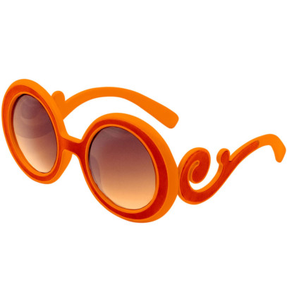 Vintage Brille mit Schnörkeln in Orange