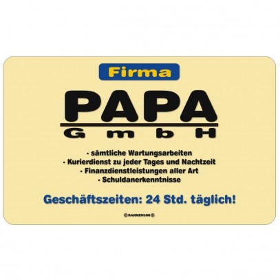 Frühstücksbrettchen Firma Papa GmbH