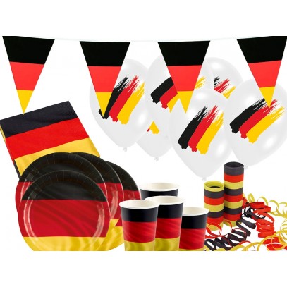 Fußball Partyset Deutschland Flagge für 8 Personen