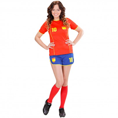 Fußballerin Fan-Girl Spanien Set 