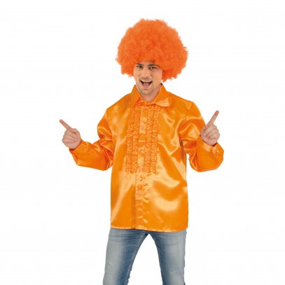 Luxus Discohemd für Herren Orange