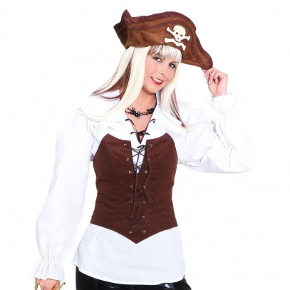 Piratinnen Korsage braun für Damen