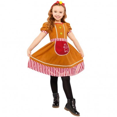 Gingerbred Lebkuchen Mädchen Kostüm