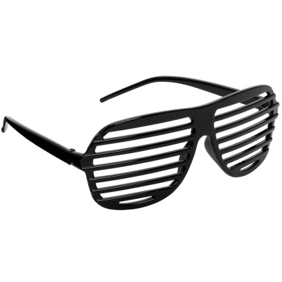 Gitterbrille in Schwarz