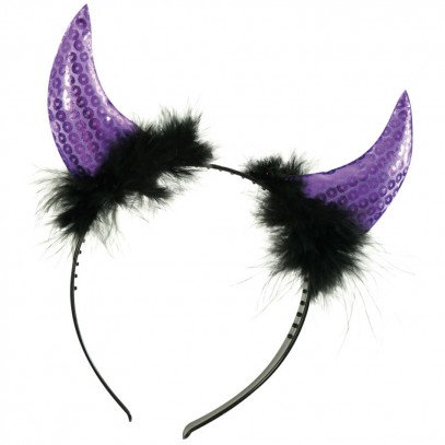 Glamour Teufelshörner schwarz-violett