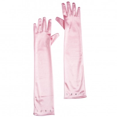 Glamour Satin Kinderhandschuhe rosa 1