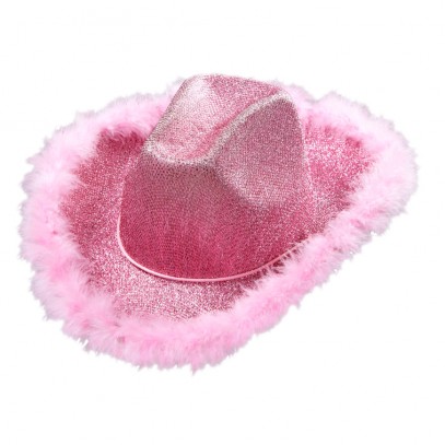 Glitter Cowgirl Hut rosa