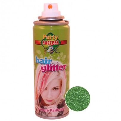 Glitzer-Grün Effekt Haarspray