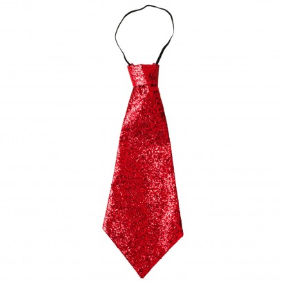 Gloria Glitter Krawatte rot 1