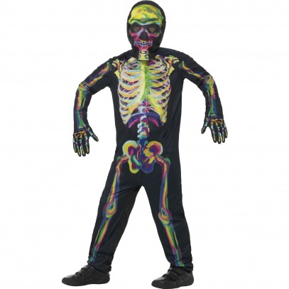 Glow In The Dark Skelett Kostüm für Kinder