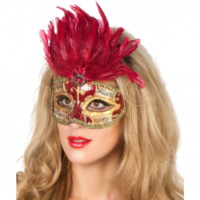 Goldige Venezia Maske Rot