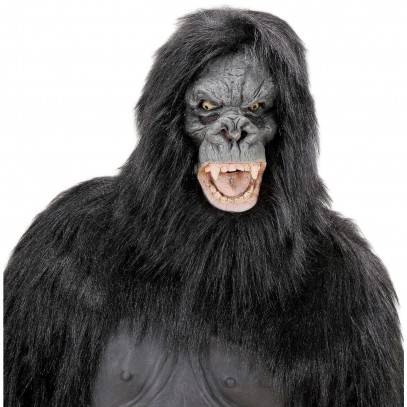 Gorilla Maske mit Fellbesatz