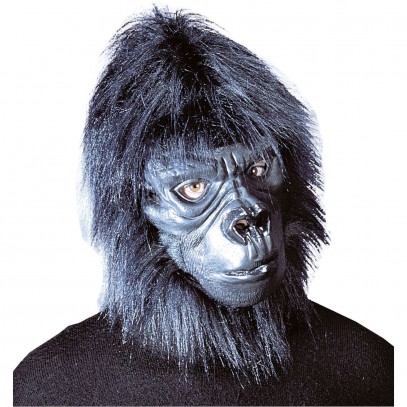 Gorillakopf Maske mit Fellbesatz