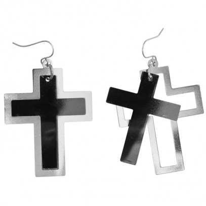 Gothic Nonne Kreuz-Ohrringe 1
