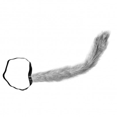 Grauer Plüsch-Tierschwanz 1