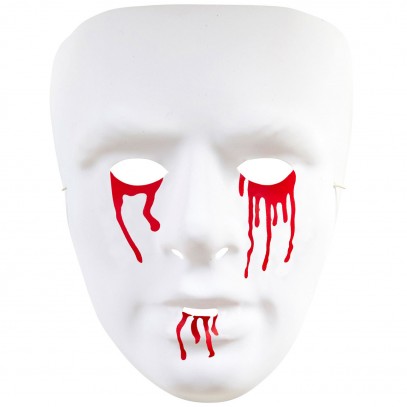 Halloween Maske mit blutenden Augen und Mund 1