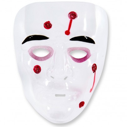 Halloween Maske mit blutigen Einschusslöchern 1