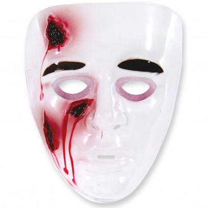 Halloween Maske mit blutenden Wunden 1