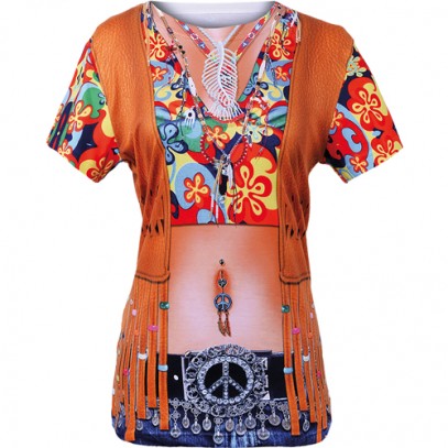 Hippie Damen 3D Shirt