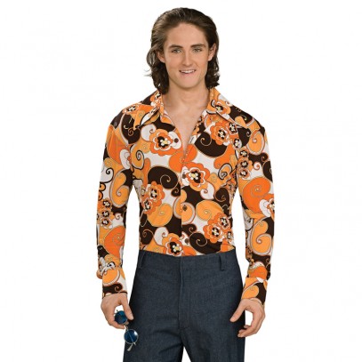 Hippie Shirt Orange für Männer