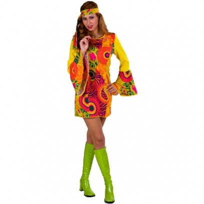 70er Hippie Delia Kostüm 