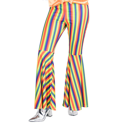 Rainbow Stripes Hippie Schlaghose für Damen