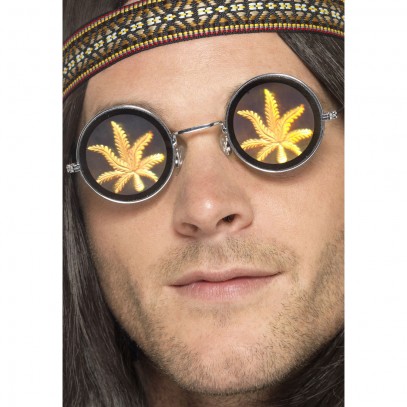 Holografische Marihuanabrille