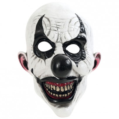 Horror Clown Maske schwarz Deluxe