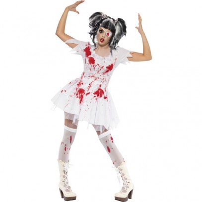 Horror Doll Zombie Lolita Puppe Kostüm