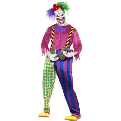 Horror Killer Clown Kostüm bunt